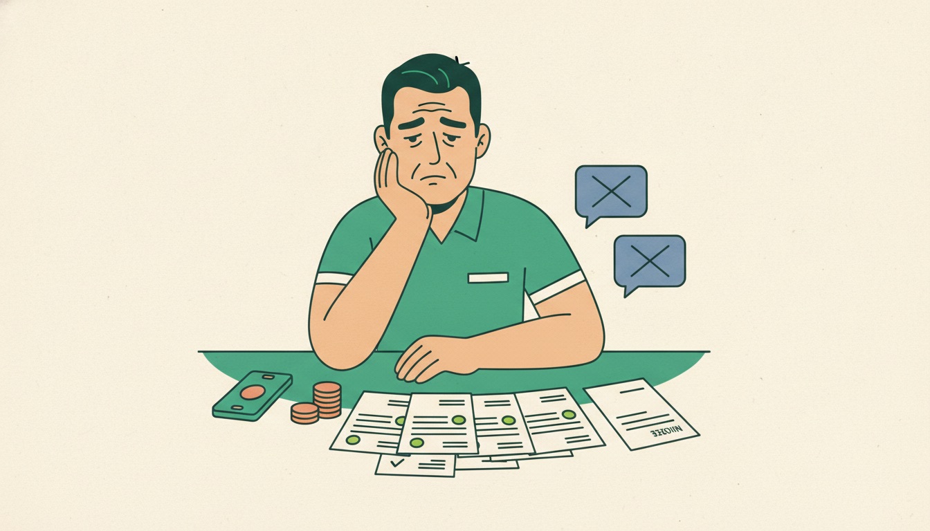A business owner stuck on one silent overdue invoice that ignores every message